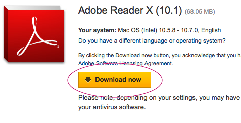 adobe reader update mac free 9.1 free download